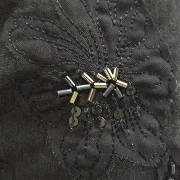 LOGO by Lori Golstein Beaded Black Shirt - Still Has Tags - Picture 7 of 8